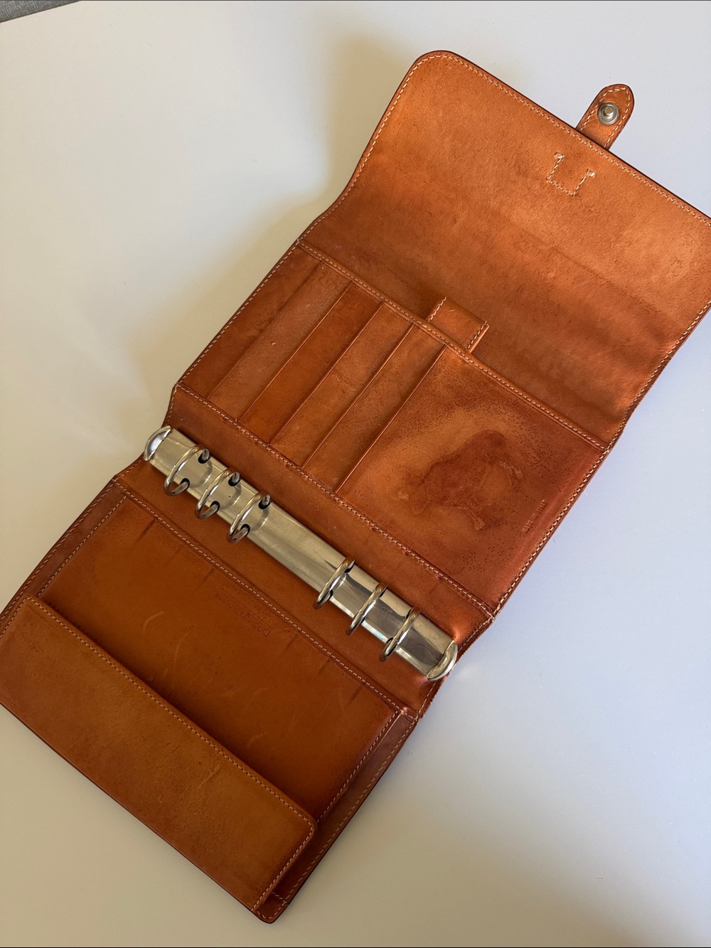 Dooney & Bourke Tan Brown Leather Snap-Tab Folio - Picture 2 of 11